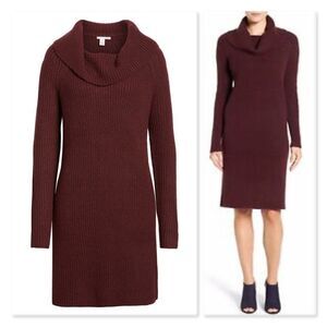Halogen Cowl Neck Sweater Dress sz Petite Large